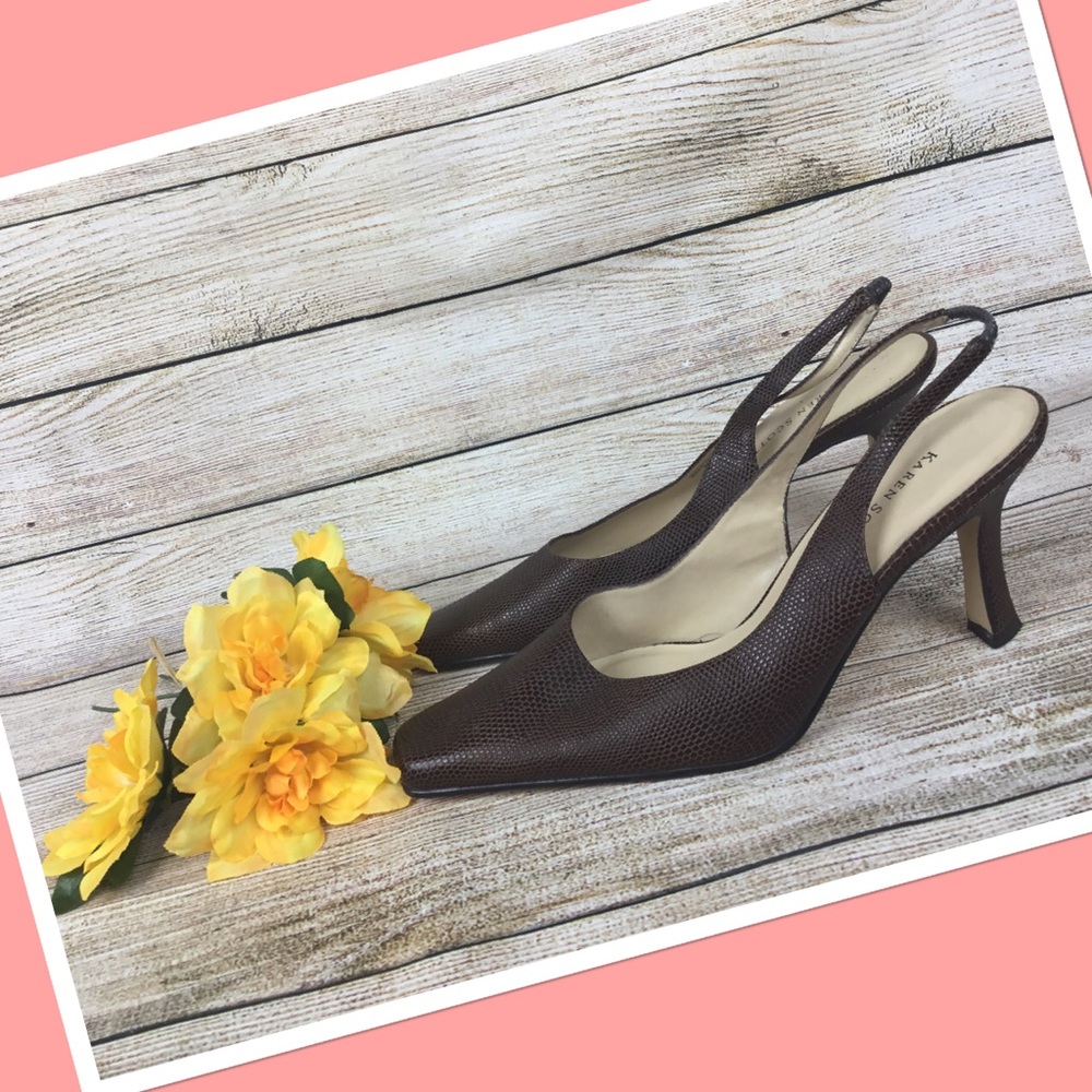 KAREN SCOTT Slingback Pumps Heels Shoes Mason Sz 8